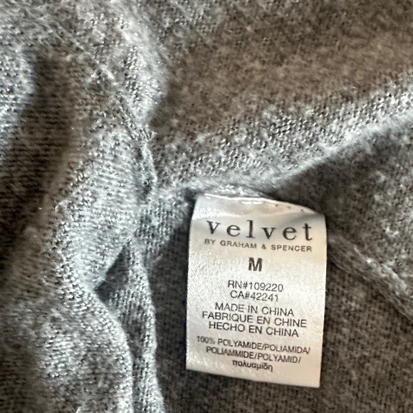 Anthropologie Velvet Graham & Spencer Rozalia Open Cardigan Gray - Picture 11 of 11